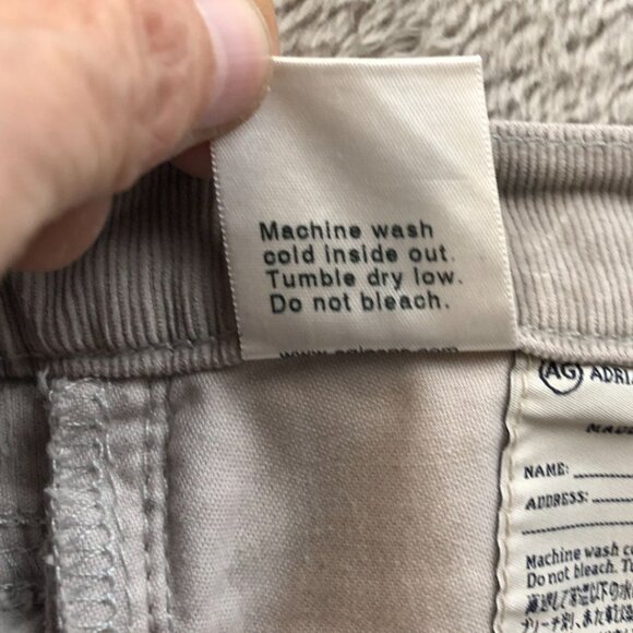 Adriano Goldschmied Womens Corduroy Pants Size 27R Stevie Slim Straight Gray - Picture 12 of 16